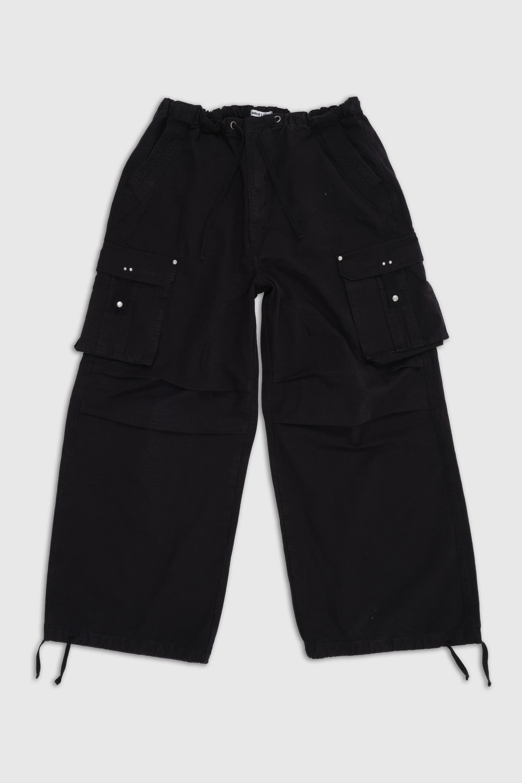 Washed Black XL Parachute Cargo Pants 9 Washed Black XL Parachute Cargo Pants