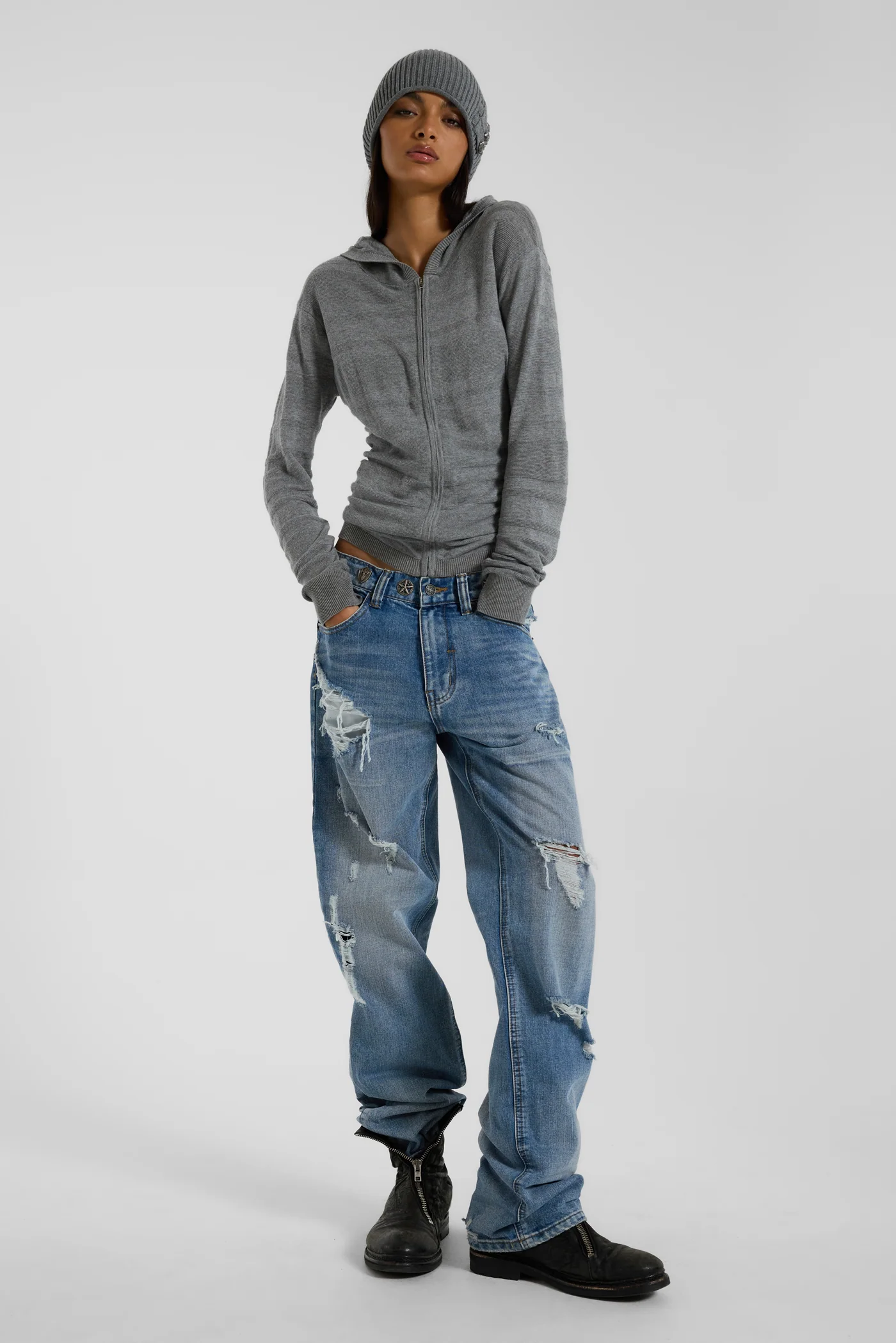 Metal Stud Waistband Muse Jeans 1 Metal Stud Waistband Muse Jeans
