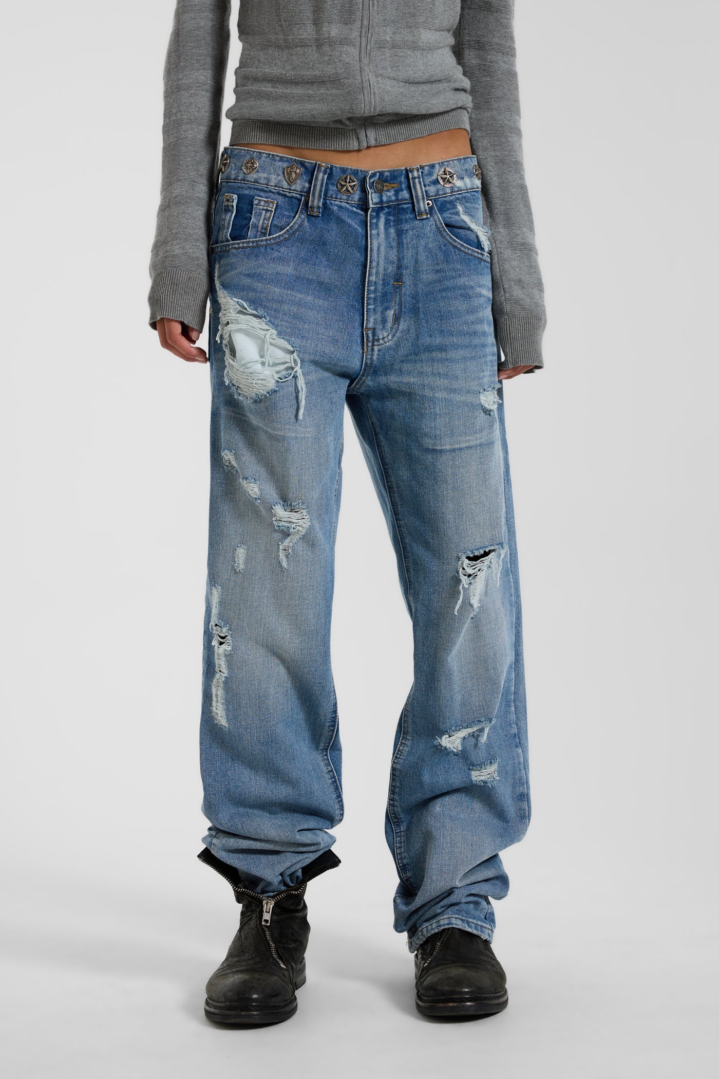 Metal Stud Waistband Muse Jeans 10 Metal Stud Waistband Muse Jeans