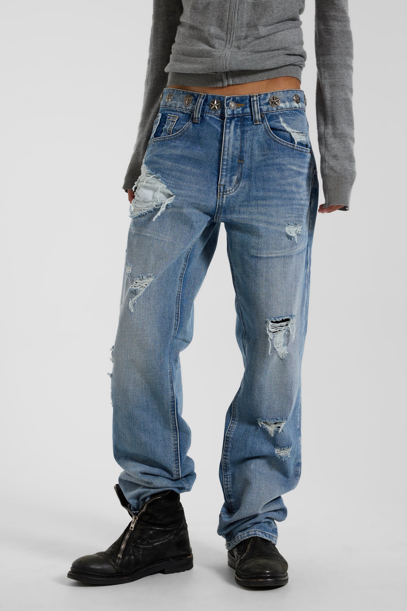 Metal Stud Waistband Muse Jeans 2 Metal Stud Waistband Muse Jeans