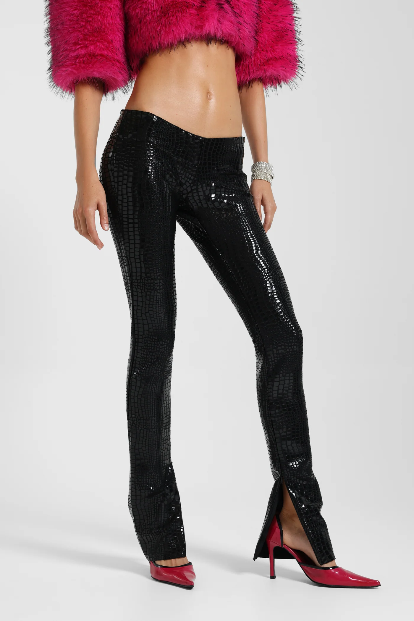 Idol Croc Effect Bandage Trousers 2 Idol Croc Effect Bandage Trousers
