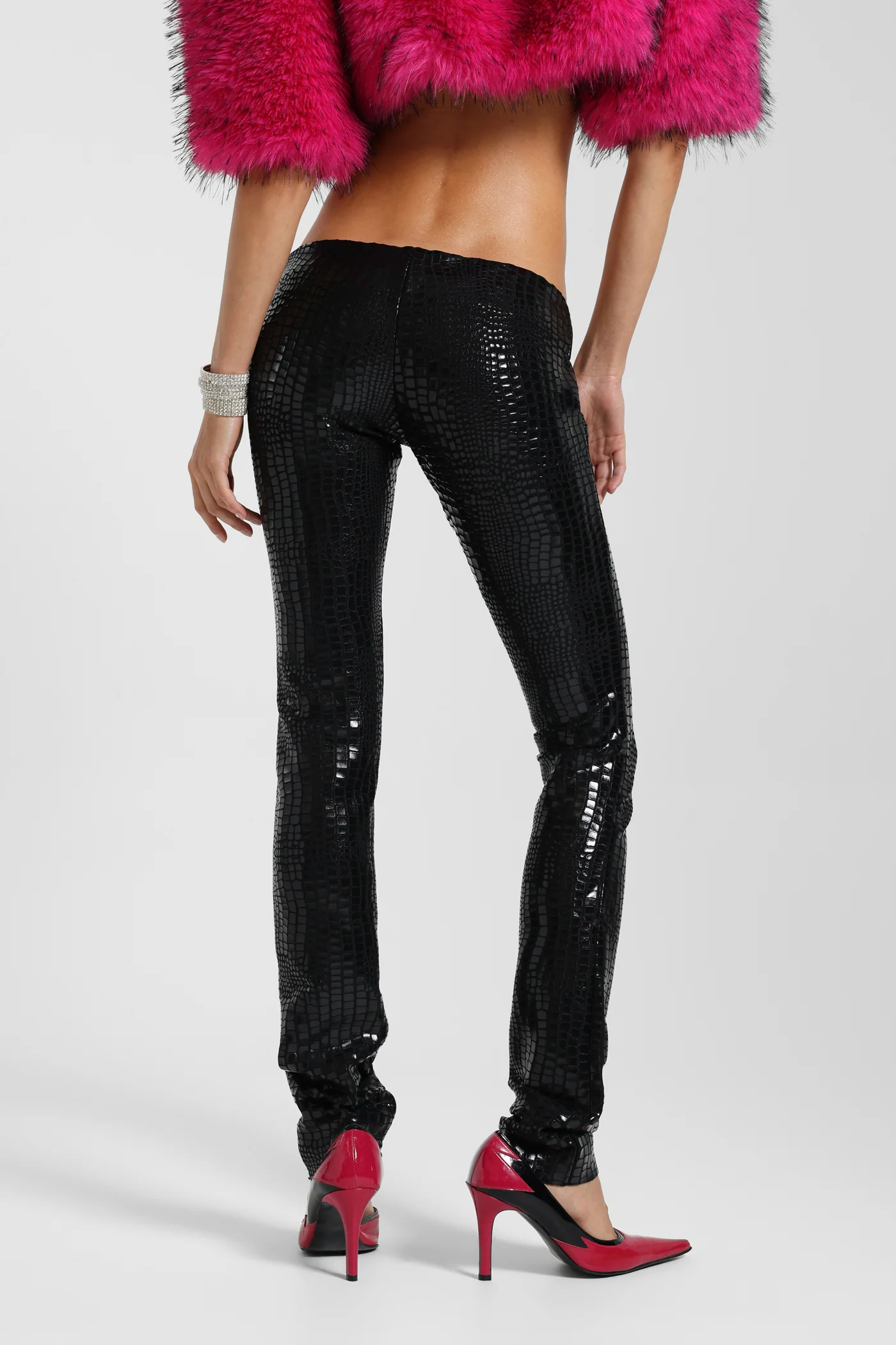 Idol Croc Effect Bandage Trousers 9 Idol Croc Effect Bandage Trousers