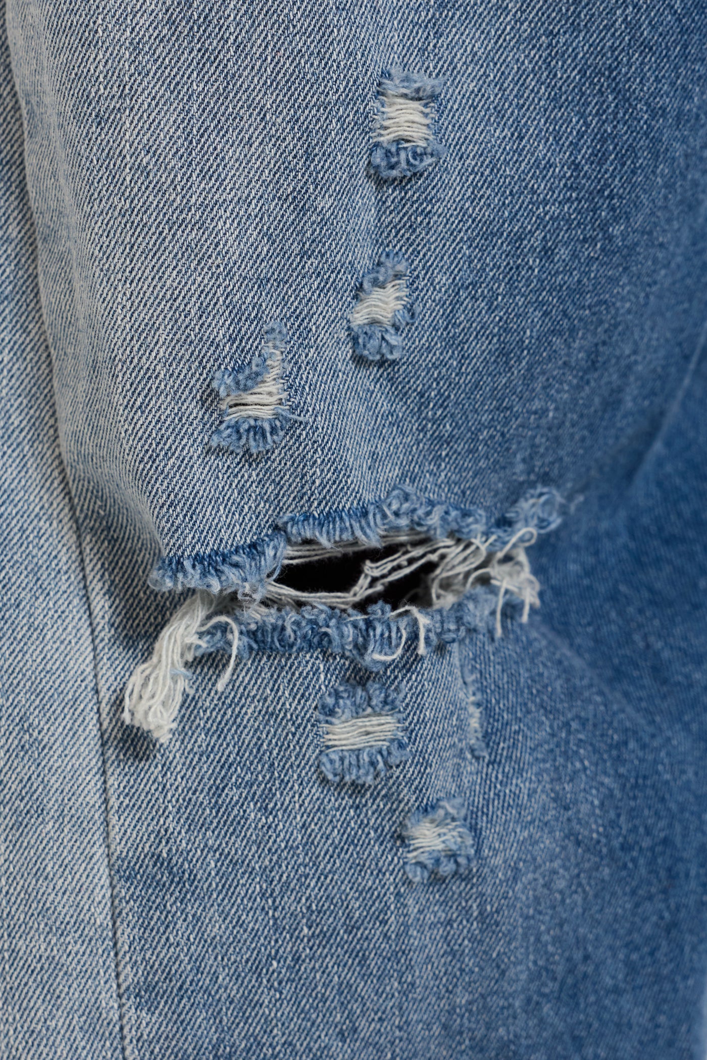 Mid Blue Baggy Twisted Seam Jeans 5 Mid Blue Baggy Twisted Seam Jeans
