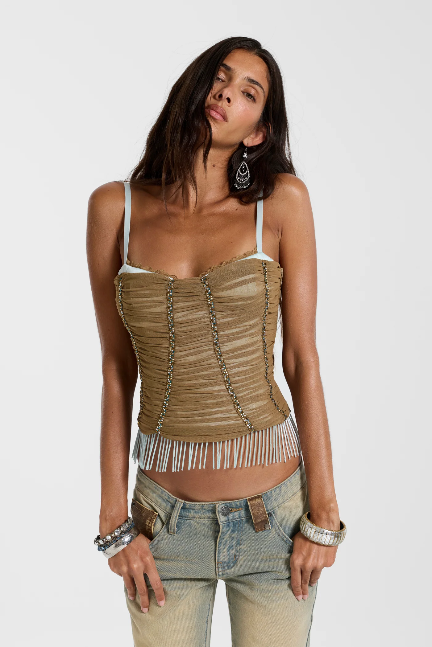 Cherrie Embellished Corset Top
