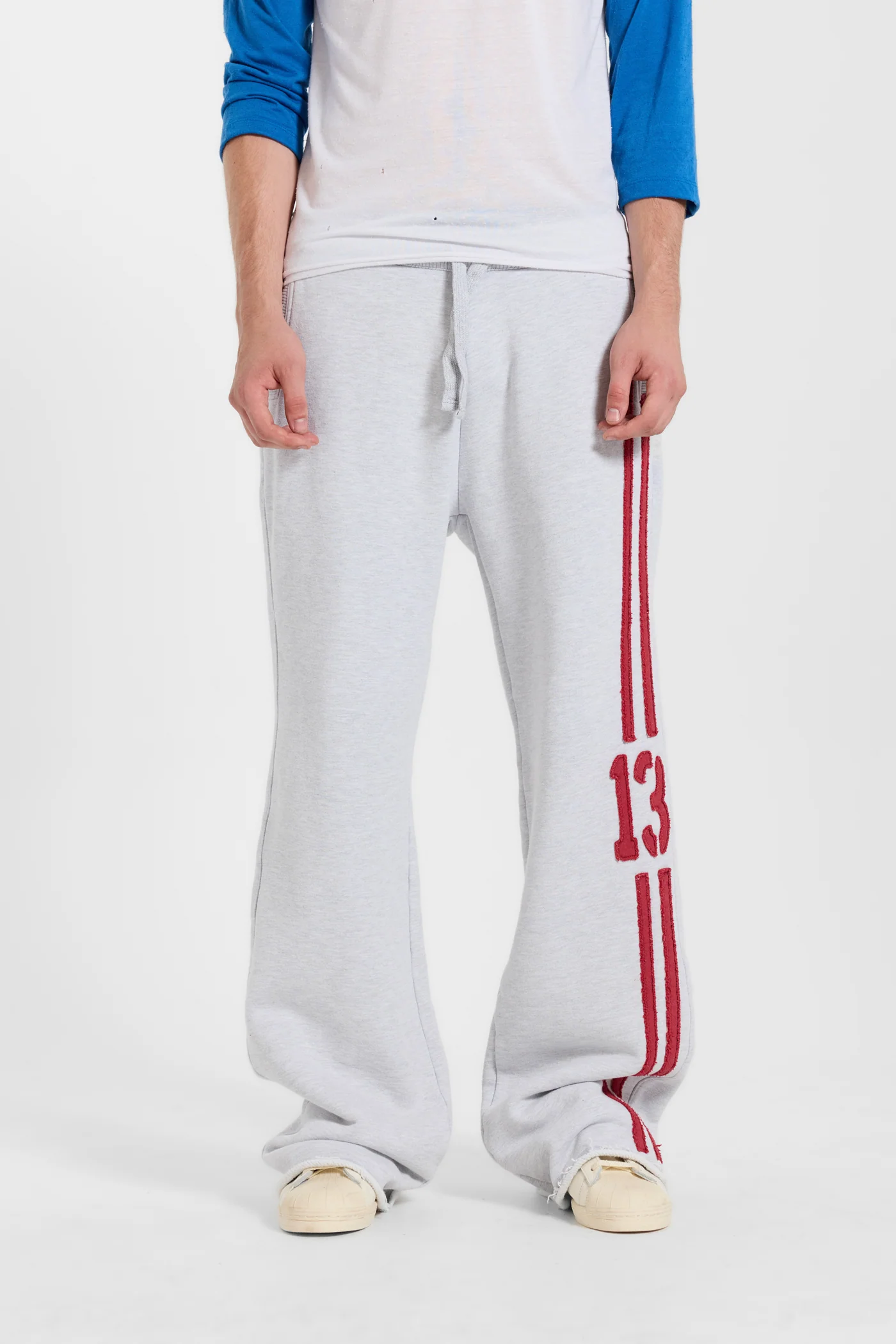 13 Stripe Straight Jogger in Grey Marl 4 13 Stripe Straight Jogger in Grey Marl