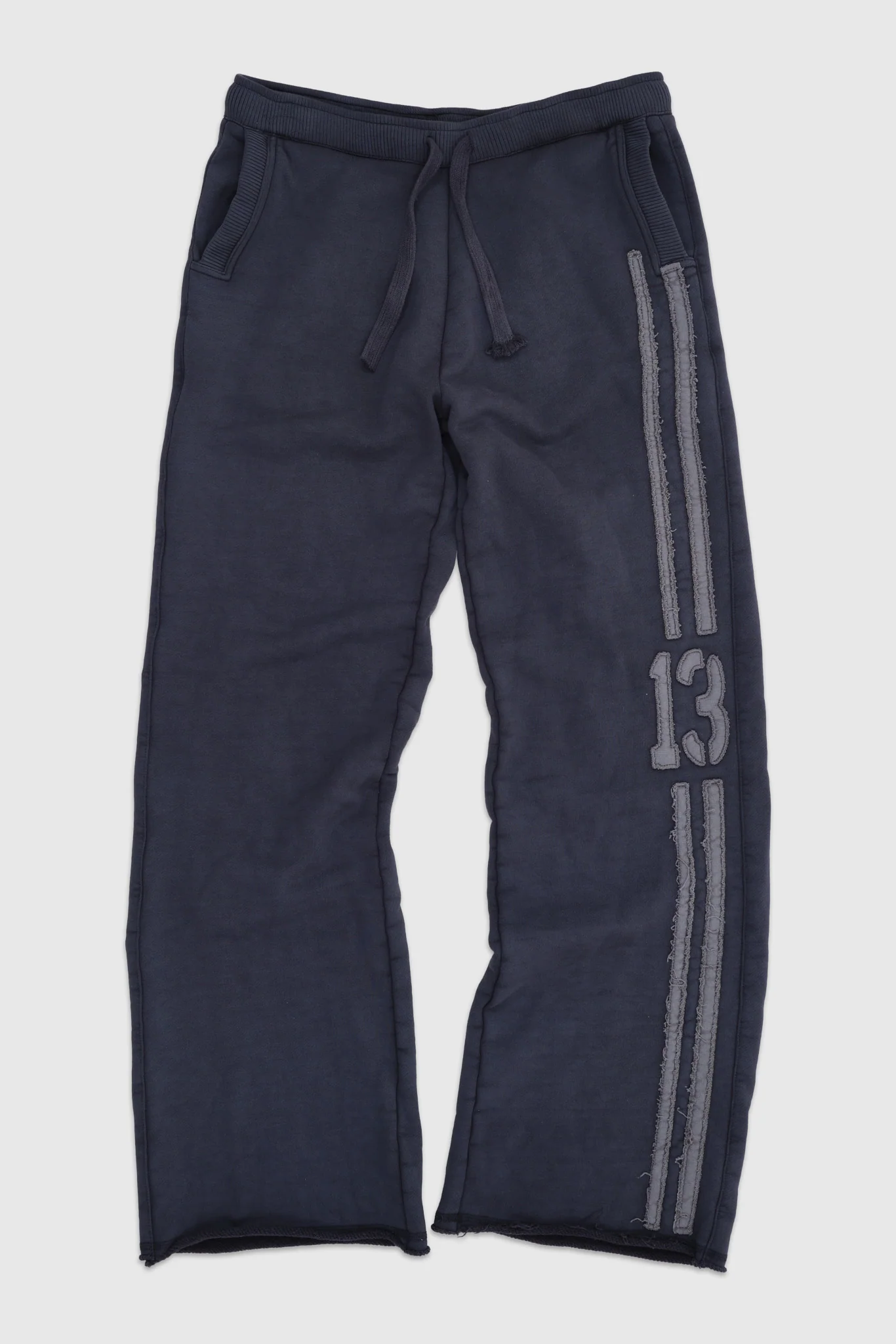 13 Stripe Straight Jogger in Charcoal