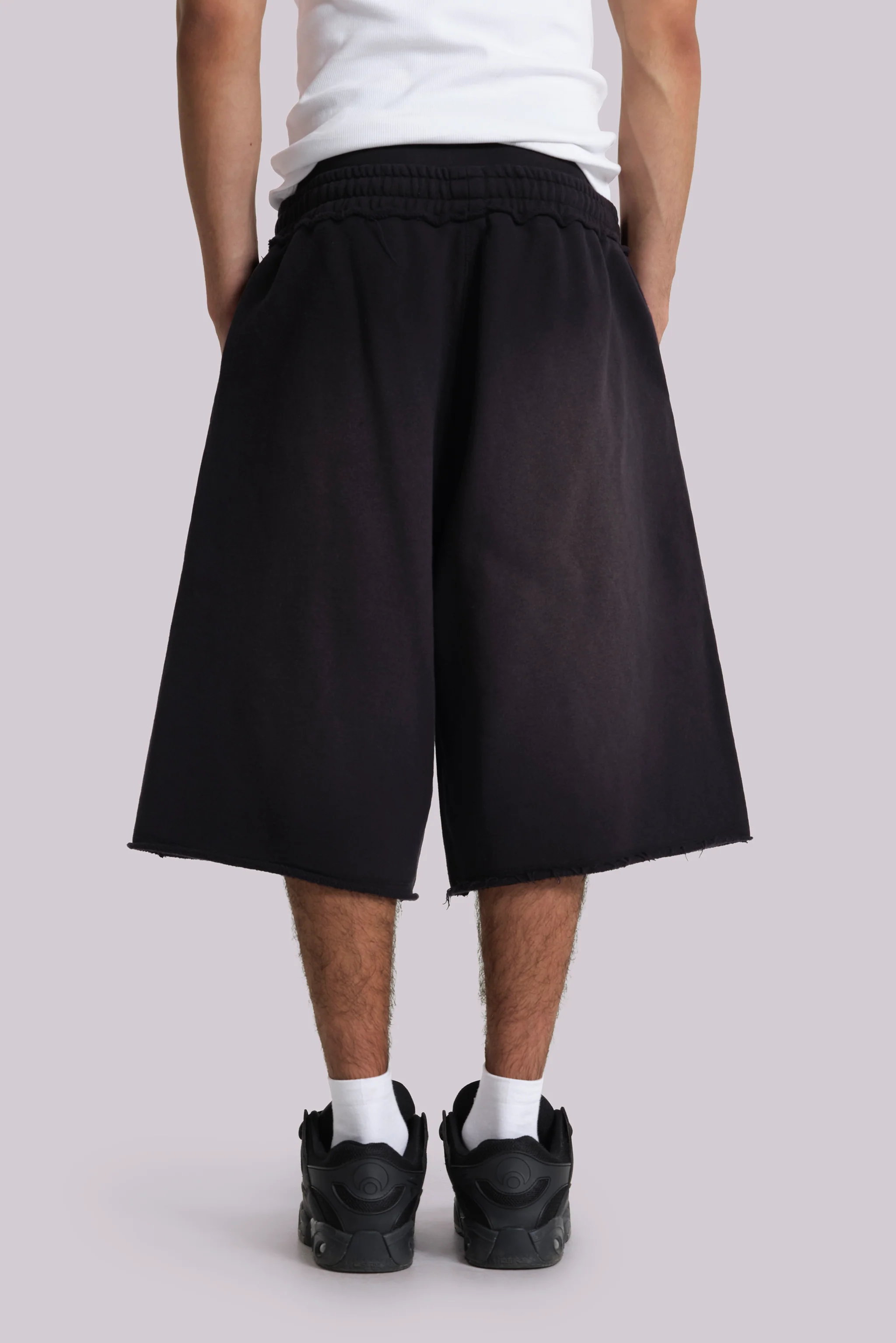 Washed Black Monster Jogger Baggy Shorts 5 Washed Black Monster Jogger Baggy Shorts