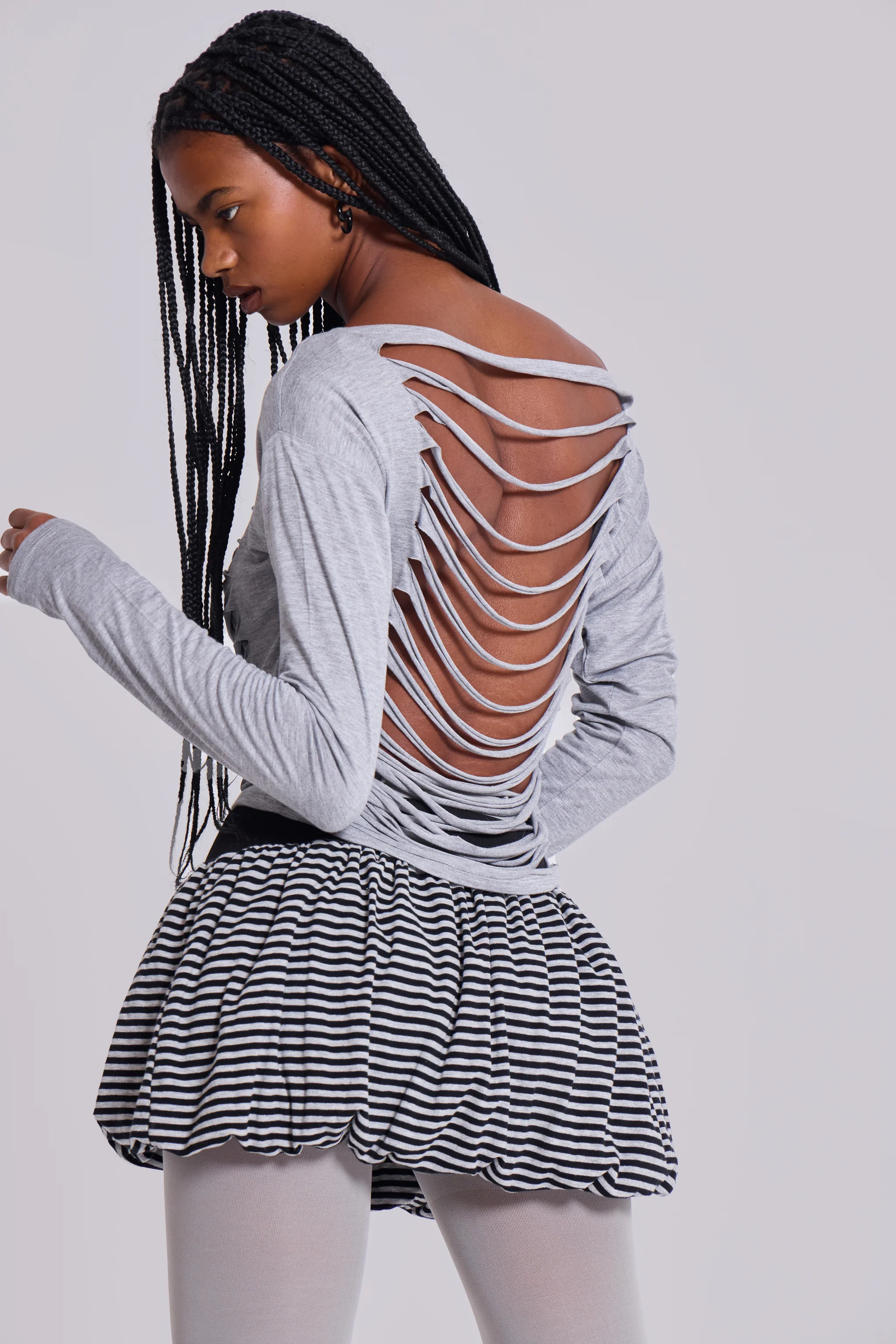 Orla Striped Puffball Mini Skirt 13 Orla Striped Puffball Mini Skirt
