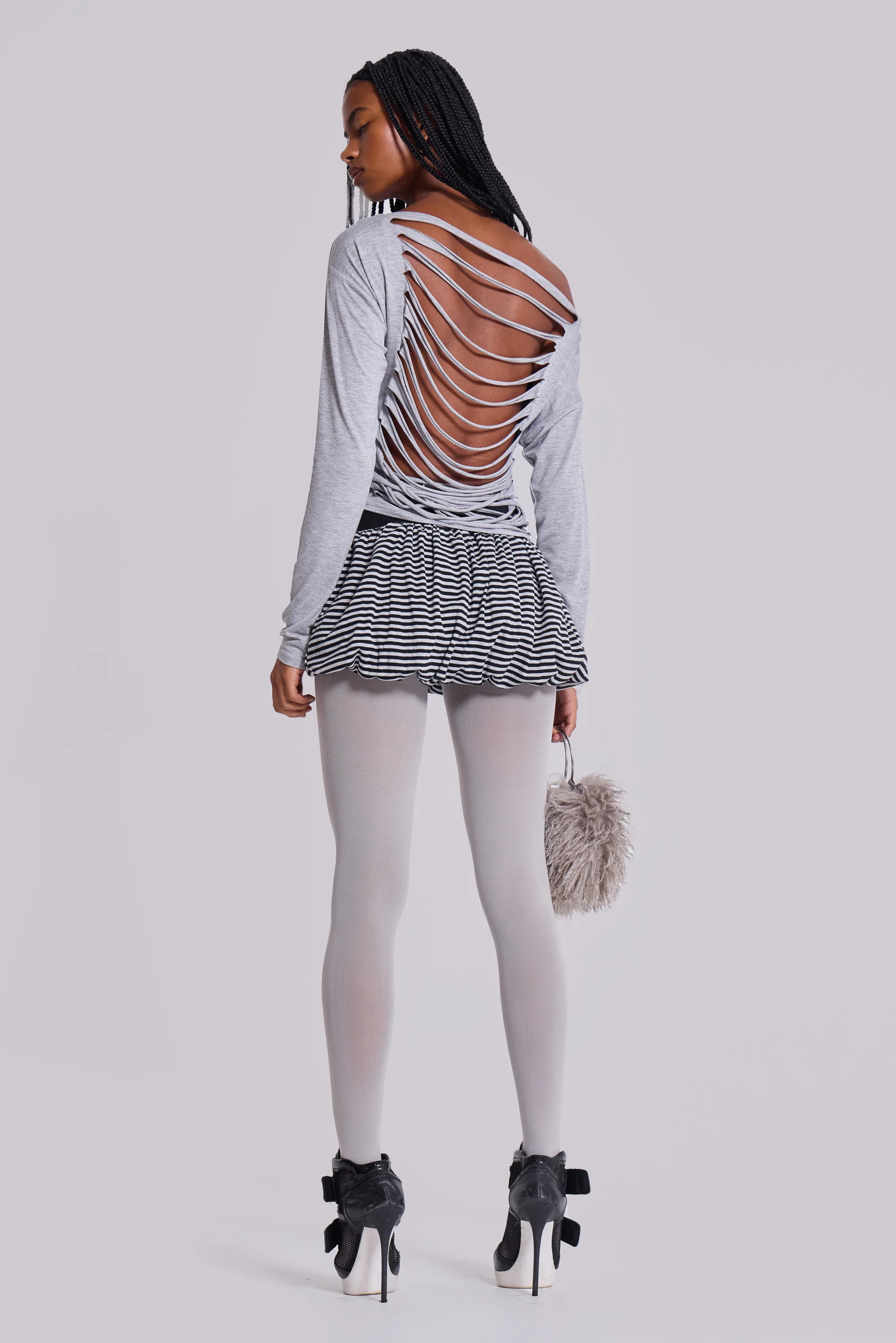 Orla Striped Puffball Mini Skirt 14 Orla Striped Puffball Mini Skirt