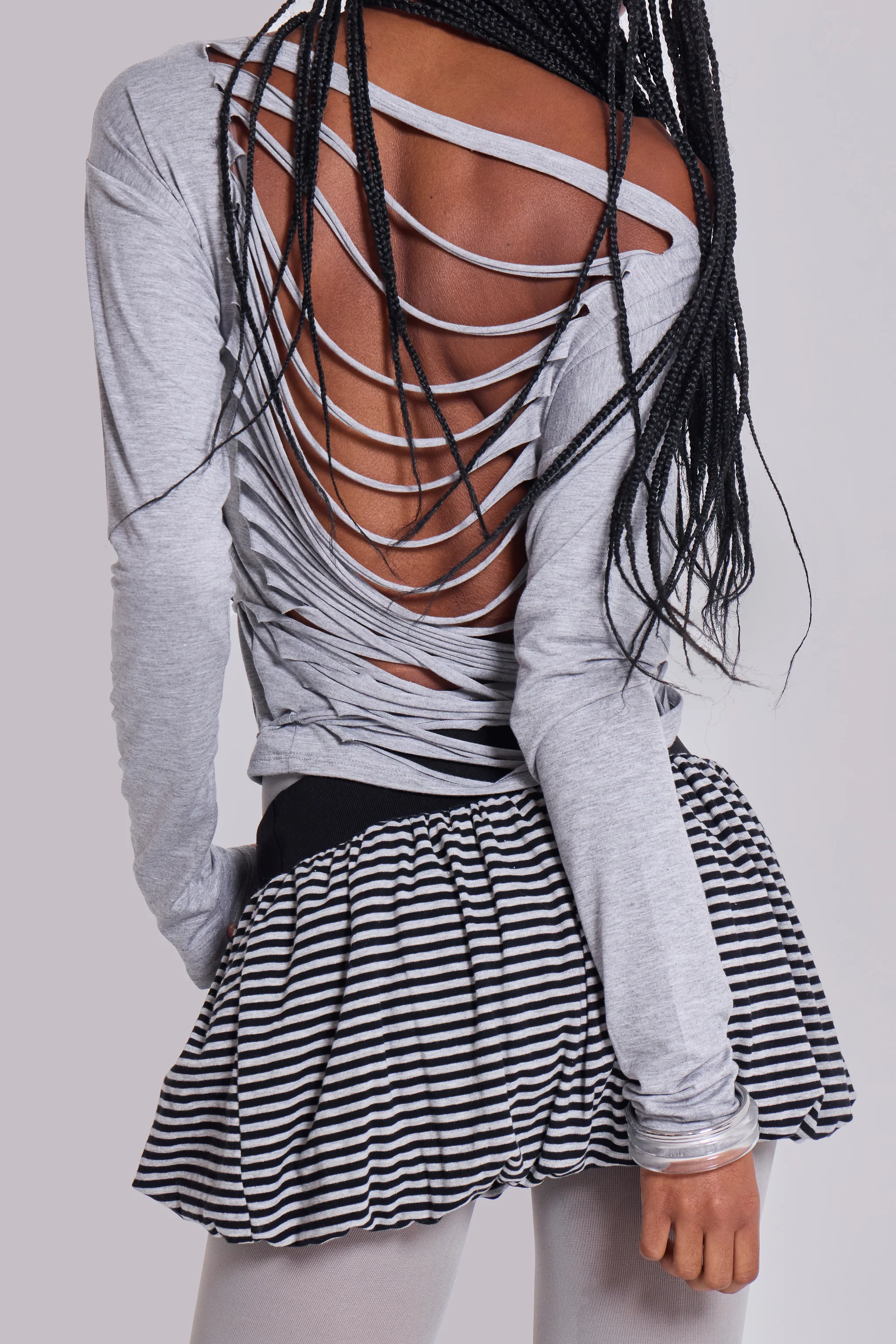 Orla Striped Puffball Mini Skirt 8 Orla Striped Puffball Mini Skirt