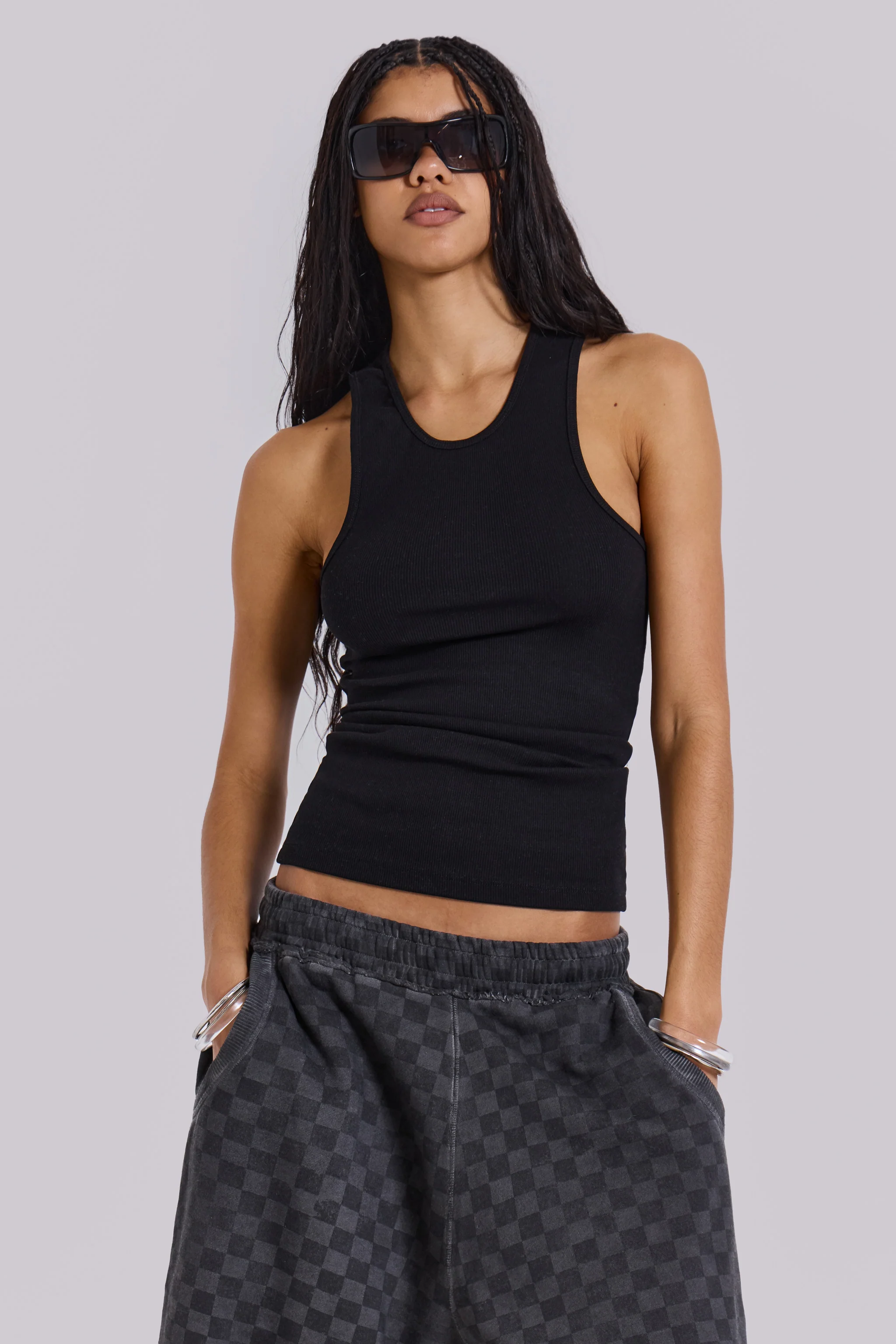 Black Rib Longline Vest 7 Black Rib Longline Vest