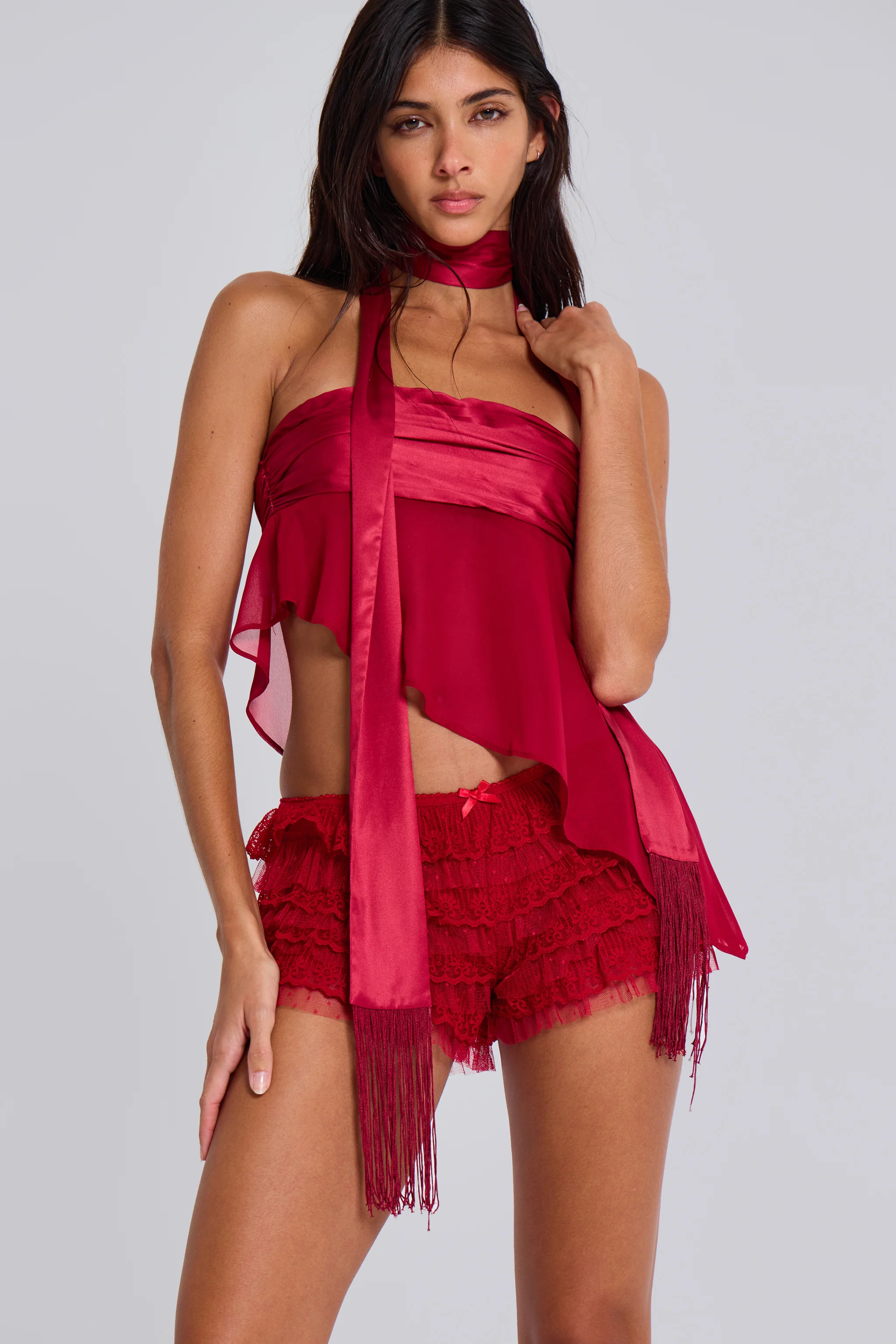Regina Corset Top In Scarlet Red 1 Regina Corset Top In Scarlet Red