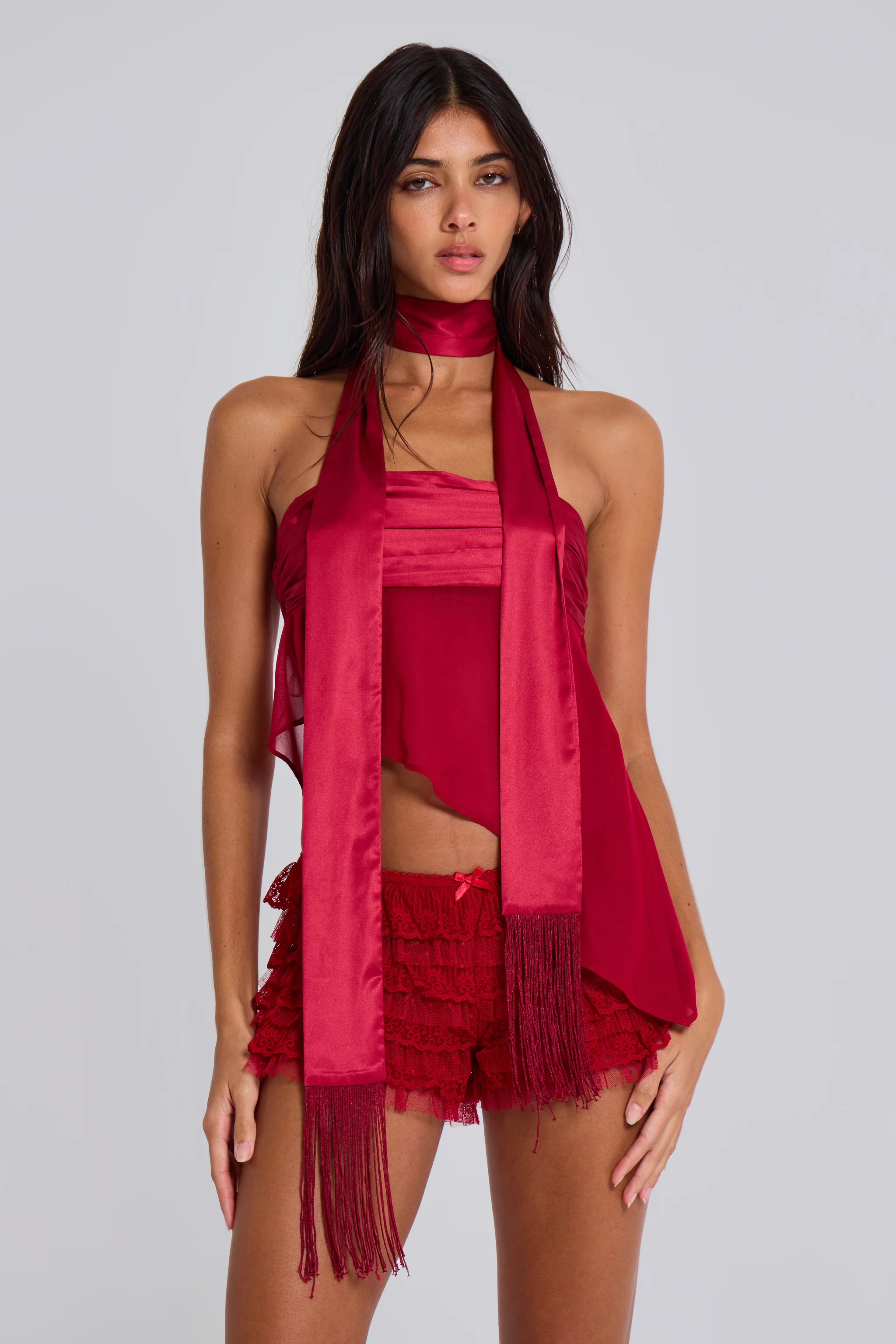 Regina Corset Top In Scarlet Red 5 Regina Corset Top In Scarlet Red