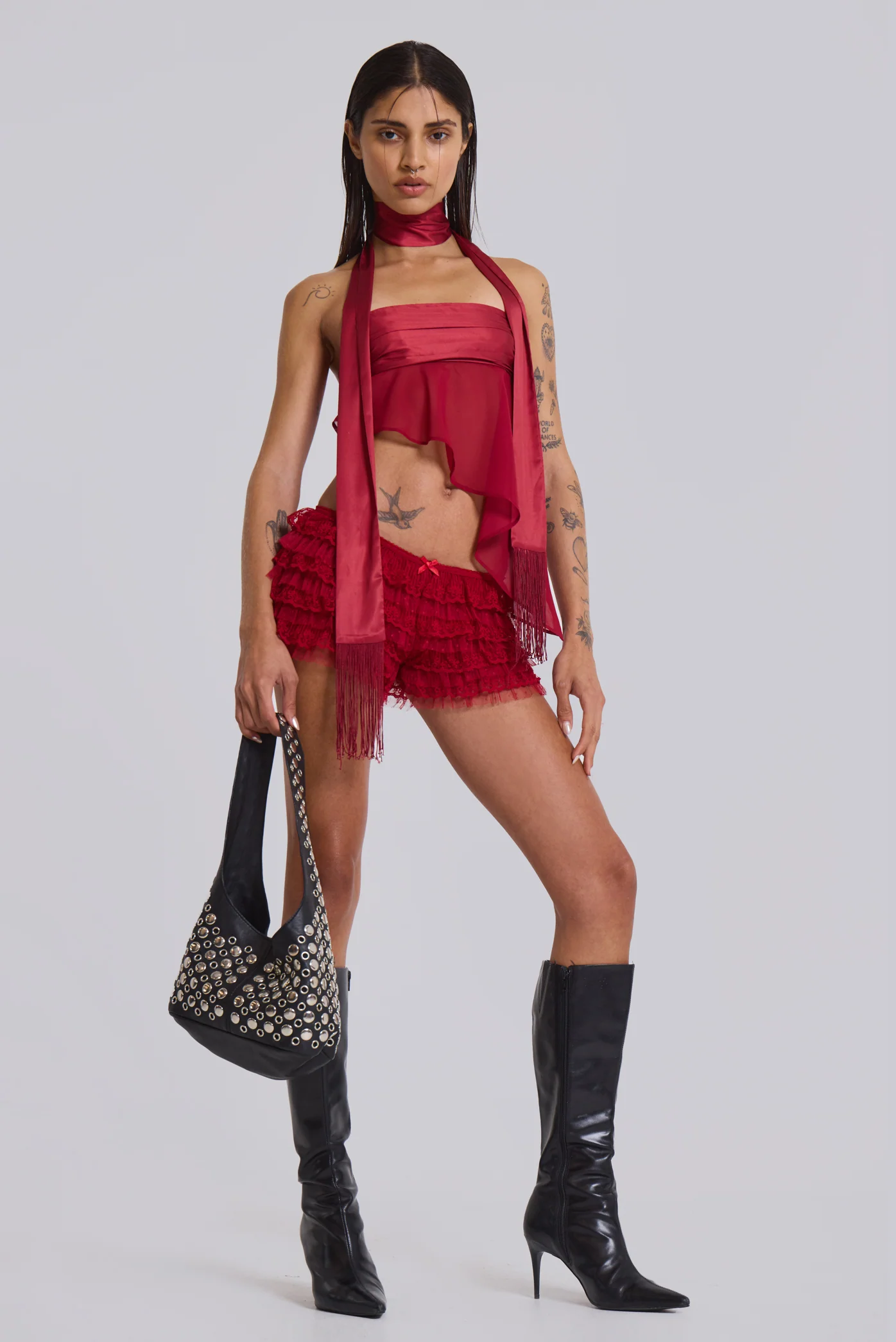 Regina Corset Top In Scarlet Red 7 Regina Corset Top In Scarlet Red