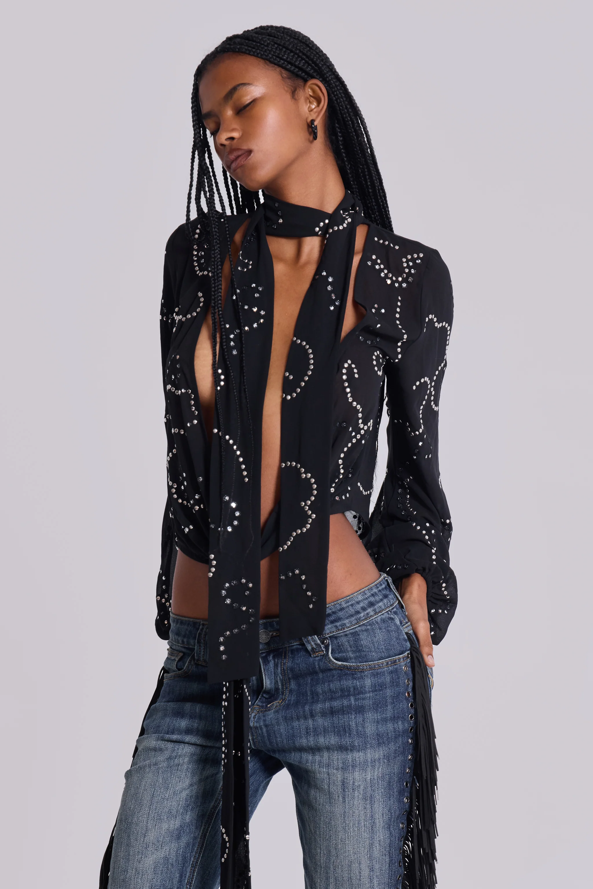Silvra Embellished Wrap Top 7 Silvra Embellished Wrap Top