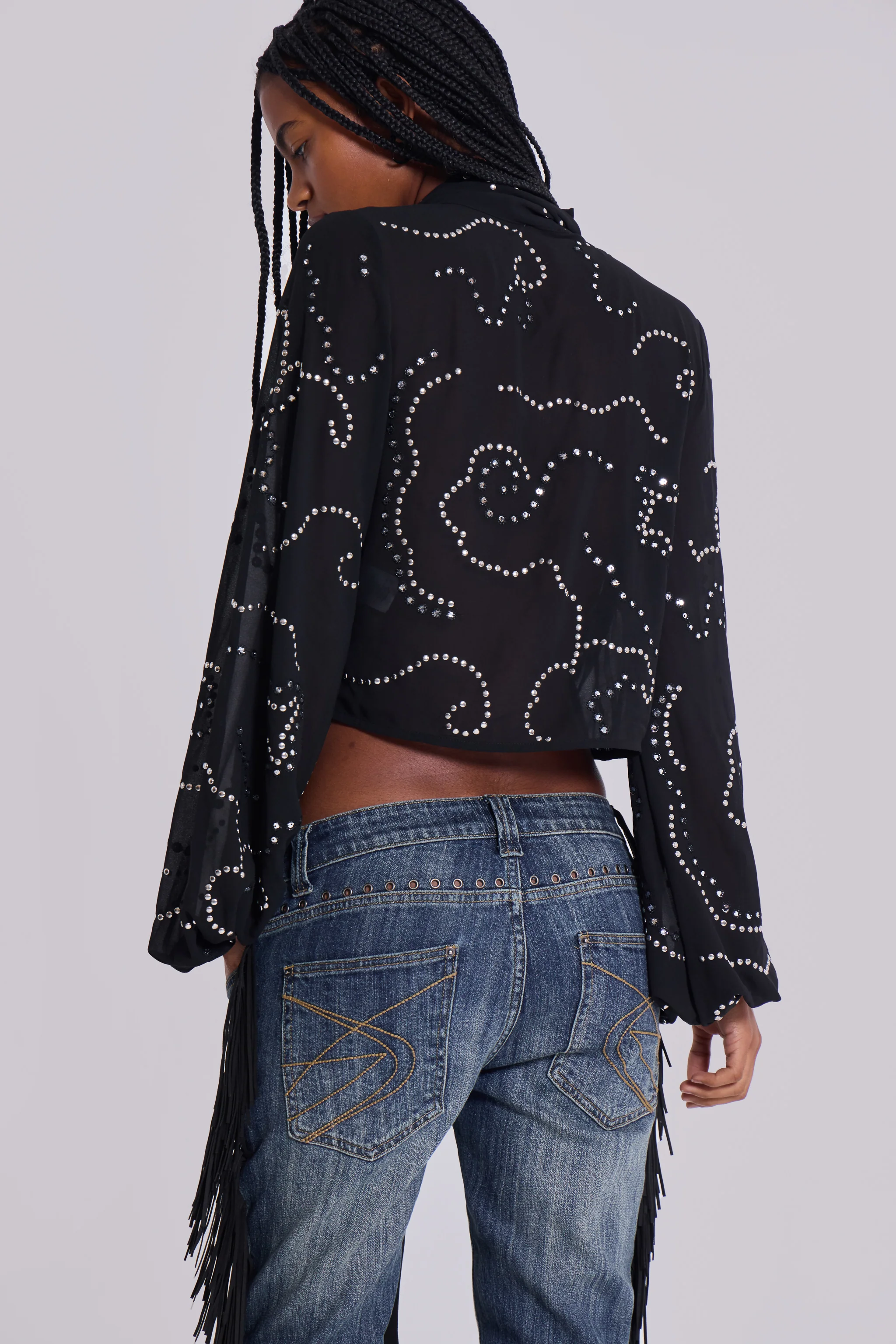 Silvra Embellished Wrap Top 8 Silvra Embellished Wrap Top