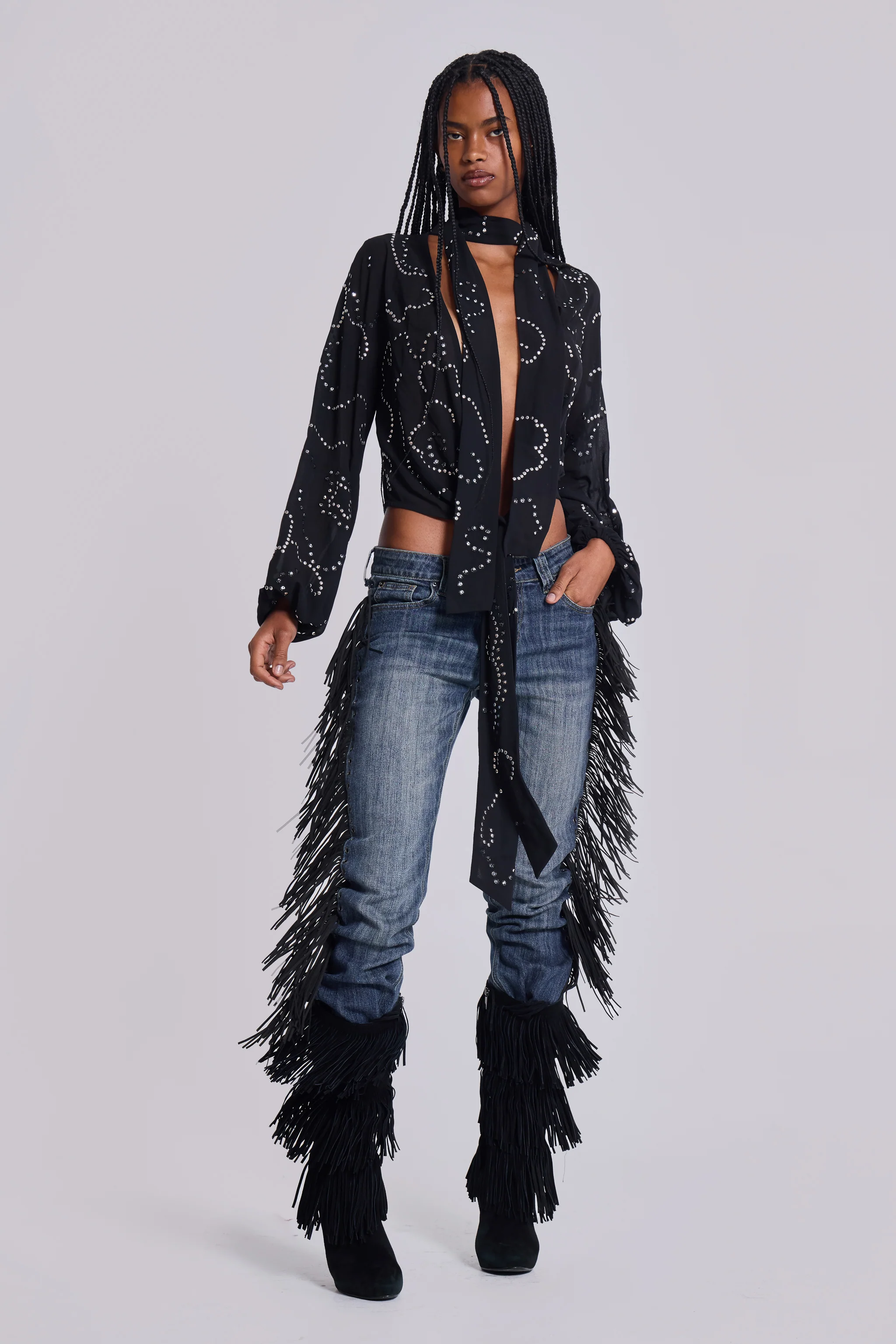Silvra Embellished Wrap Top 9 Silvra Embellished Wrap Top