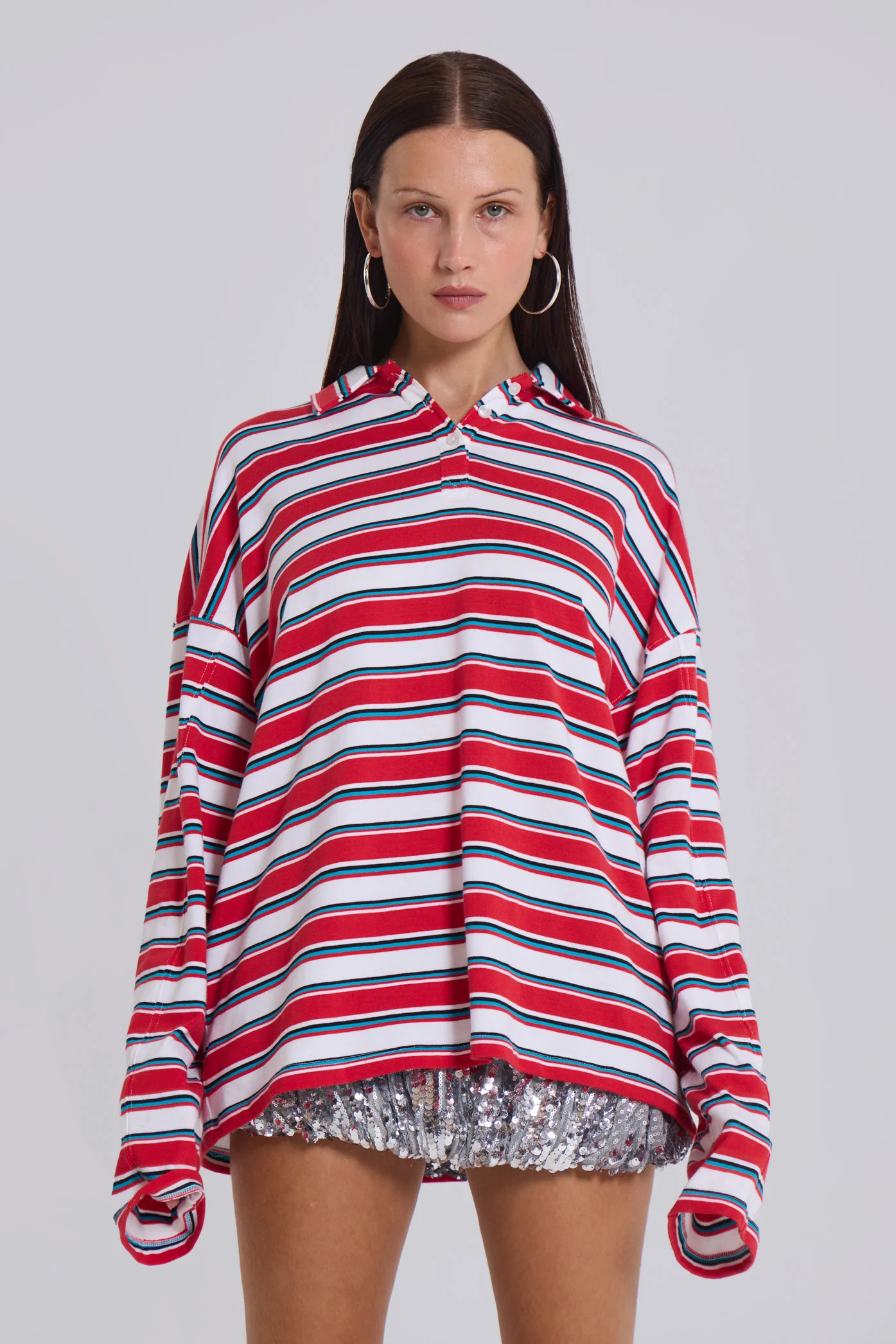 Bella Stripe Polo Top 1 Bella Stripe Polo Top