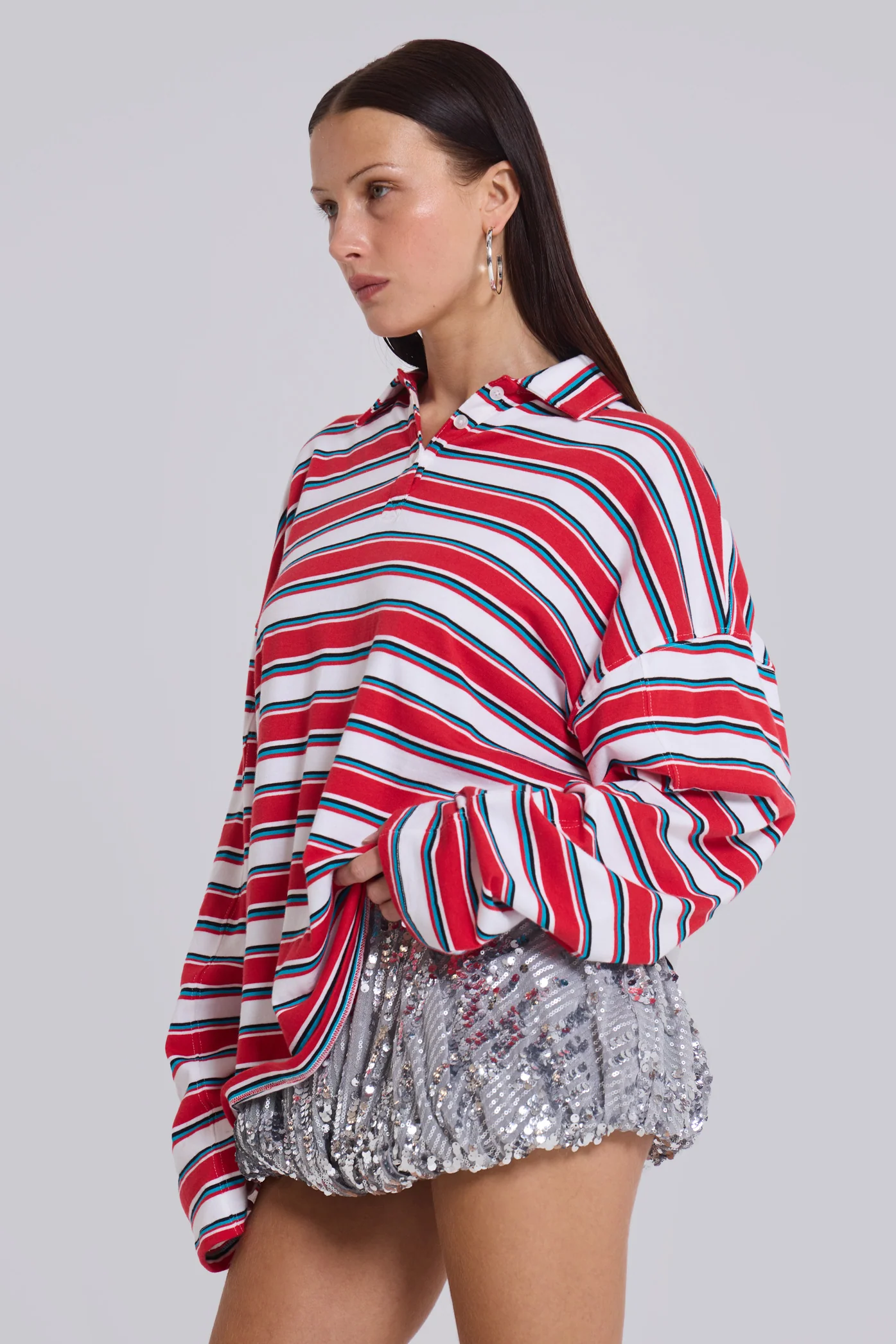 Bella Stripe Polo Top 3 Bella Stripe Polo Top