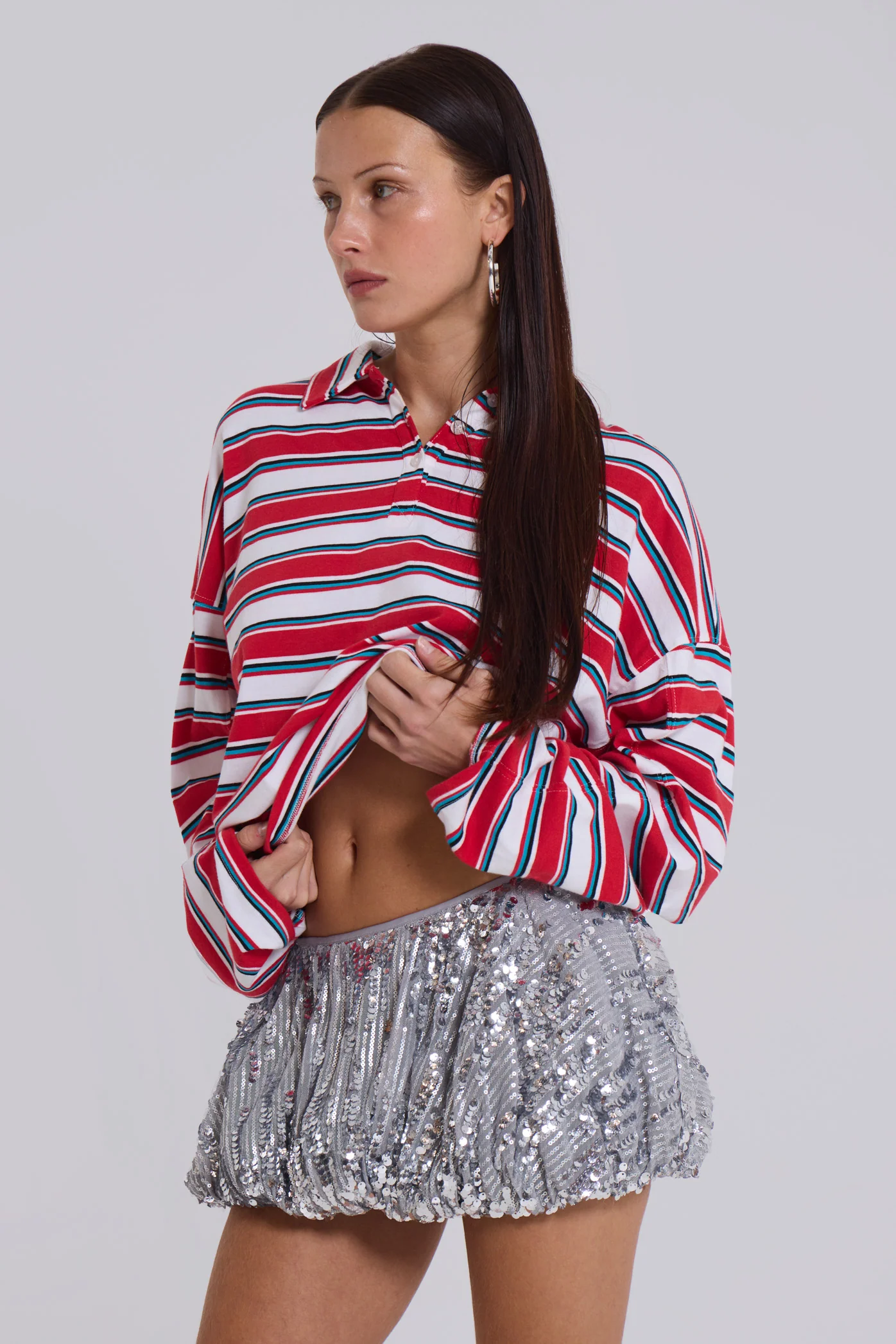 Bella Stripe Polo Top 7 Bella Stripe Polo Top